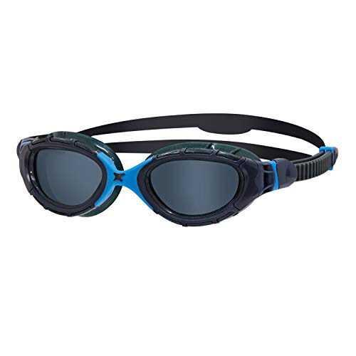 Zoggs Predator Flex. Gafas de natación, Unisex Adulto, Gris/Azul/Tintado Ahumado, Small