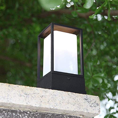 ZRABCD Lámpara Colgante Luz Candelabro Luz de Techo Ip42 Poste de Cerca Impermeable Moderno Simple Aleación de Aluminio Sombra de Acrílico E27 Pilar Villa Patio Ing Paisaje Calle Farol Antióxido Dura