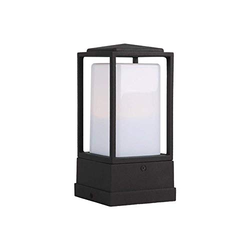 ZRABCD Lámpara Colgante Luz Candelabro Luz de Techo Ip42 Poste de Cerca Impermeable Moderno Simple Aleación de Aluminio Sombra de Acrílico E27 Pilar Villa Patio Ing Paisaje Calle Farol Antióxido Dura