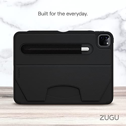 ZUGU Funda para iPad Pro 11 2021 / 2020 3.ª / 2.ª Gen. Case Protector Pero Delgado con 8 Ángulos Ajustables Magnéticos, Carga Inalámbrica Apple Pencil, Auto Reposo/Activación [Negro]
