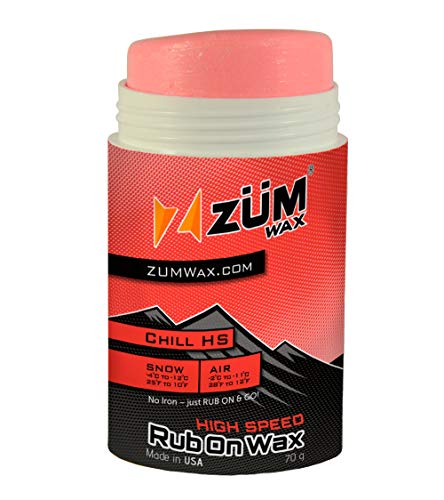 ZUMWax HIGH FLUORO RUB ON WAX Ski/Snowboard - CHILL Temperature - 70 gram - HIGH FLUORO Racing RUB ON Wax at incredible price!!! Super-FAST!!! by ZUMWax