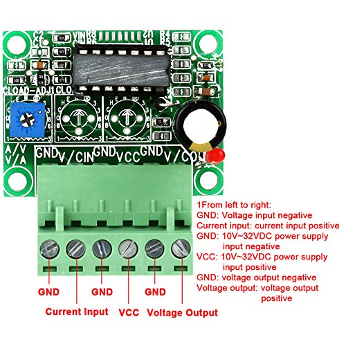 0-20ma A 0-5v Convertidor de Corriente a Voltaje, Módulo de Conversión de Señal I/v Placa de Salida Analógica