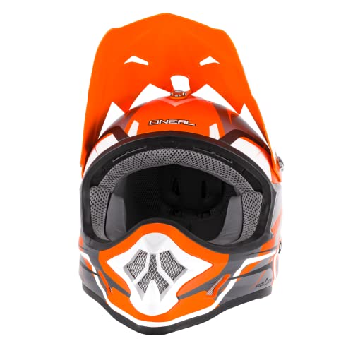 0626-204 - Oneal 3 Series Freerider Fidlock Motocross Helmet L Matt Orange Gray