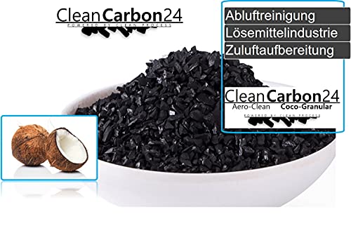 1 litro de carbón activo granulado de cáscaras de coco para la purificación del aire (3,4 - 4,8 mm/4 x 6 mesh)