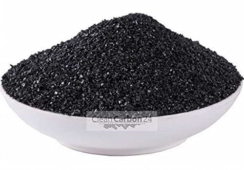 1 litro de granulado de carbón activo, 0,6 - 2,36 mm, de cáscaras de coco para tratamiento del agua.