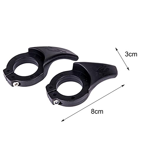 1 pareja Ciclismo Resina Bicicleta Bloqueo de Boca Cuerno Bicicleta Diputado Vice Manillar Bicicleta Asas para Bicicletas para MTB Bicicletas plegables de carretera puños (Color : A/Black)