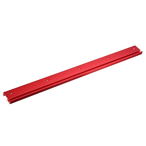 1 pieza de aleación de aluminio rojo 300-1000mm T-track T-slot Mitre Track Jig T Tornillo ranura con escala láser Herramienta de carpintería Gaodpz (Color : 1000mm)