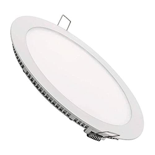 1 Unidad Panel Downlight LED redondo plano, 20W. Color Blanco Frio (6500K). 1800 Lumenes. Driver incluido.