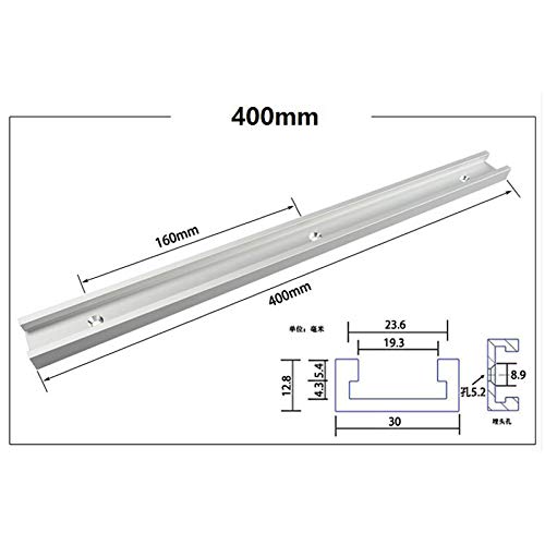 1 Unidades de aleación de aluminio T-Tracks Ranura Mitre Track y Miter Bar Slider Mesa Sierra Mitre Gauge Rod Herramientas para carpintería DIY