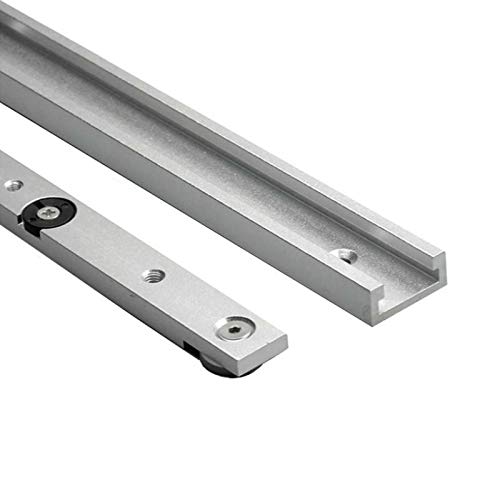 1 Unidades de aleación de aluminio T-Tracks Ranura Mitre Track y Miter Bar Slider Mesa Sierra Mitre Gauge Rod Herramientas para carpintería DIY