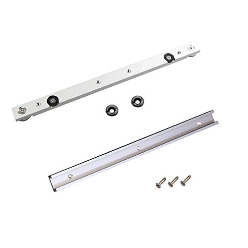 1 Unidades de aleación de aluminio T-Tracks Ranura Mitre Track y Miter Bar Slider Mesa Sierra Mitre Gauge Rod Herramientas para carpintería DIY