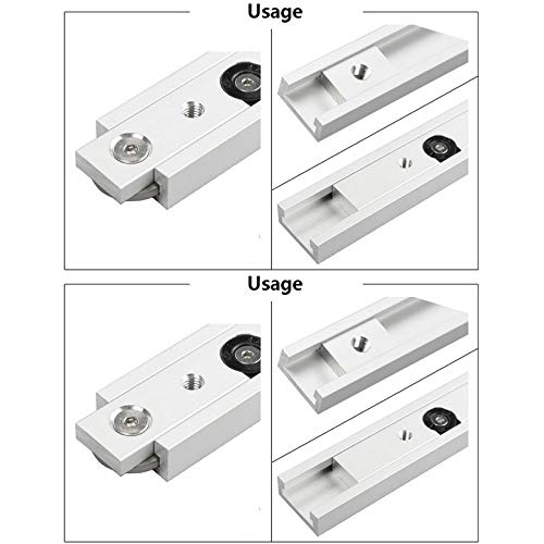 1 Unidades de aleación de aluminio T-Tracks Ranura Mitre Track y Miter Bar Slider Mesa Sierra Mitre Gauge Rod Herramientas para carpintería DIY