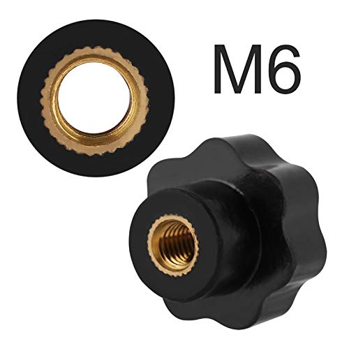 10 Uds M6 * 25 Universal Color Negro Plástico Forma Redonda Perilla Mango Tornillo de apriete Perilla de extracción Tornillo de sujeción Componentes innovadores para máquina herramienta