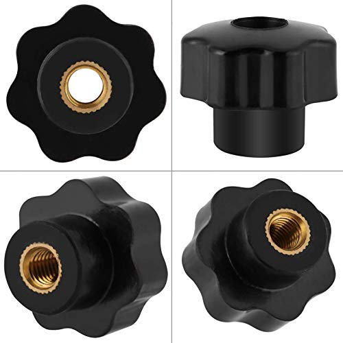 10 Uds M6 * 25 Universal Color Negro Plástico Forma Redonda Perilla Mango Tornillo de apriete Perilla de extracción Tornillo de sujeción Componentes innovadores para máquina herramienta