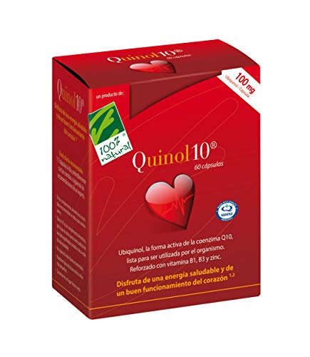 100% Natural Quinol 10 Ubiquinol- Complemento Alimenticio 100 mg - 60 Cápsulas