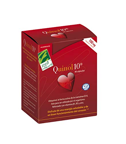 100% Natural Quinol 10 Ubiquinol- Complemento Alimenticio, 100 mg - 90 Cápsulas
