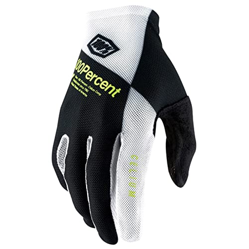 100% Unisex Handschuhe Celium, Schwarz Weiß, L, HU-GLO-0050