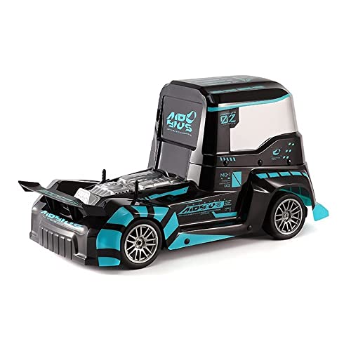 1/10 Scale RC Car 25KPH High Speed Electric Trailer Head RWD Drift Racing with Light 2.4GHz Remote Control Vehicle Toy Car for Adult PVC Car Shell/Rechargeable Battery