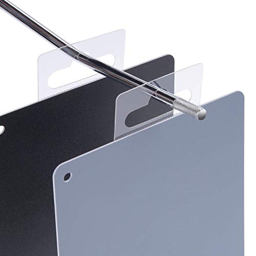 120Pcs Autoadhesivo Hang Tabs Euro agujero, multiperforado, para orificio, Gancho en forma de J y Agujero de ranura Hang Tabs Estilos de plástico transparente 2 - Paquete múltiple plegable