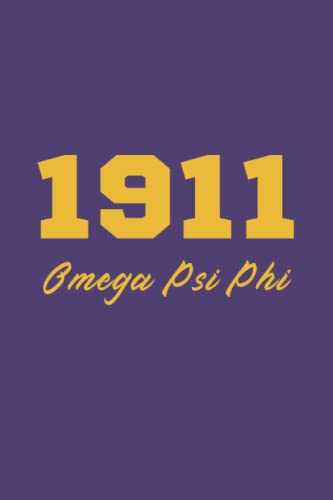 1911 Omega Psi Phi Fraternity Notebook, Purple and Gold Omega Paraphernalia, Black Greek Paraphernalia Gifts, Que Psi Phi Notebook Journal for African American Men: 6x9 NPHC Journal, 120 pgs.