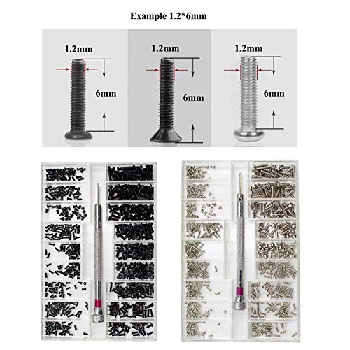 2 Cajas Micro Tornillos Tornillos Autorroscantes Pequeños Kit Surtido De Tornillos De Acero Inoxidable Phillips Tornillos De Cabeza 18 Tamaños Con Destornillador Para Gafas Computadora Joyas Relojes