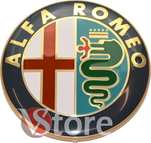 2 emblemas para Alfa Romeo de 74 mm, color dorado, logo de Brera Mito, de metal