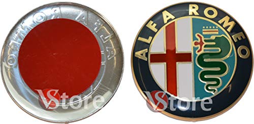 2 emblemas para Alfa Romeo de 74 mm, color dorado, logo de Brera Mito, de metal