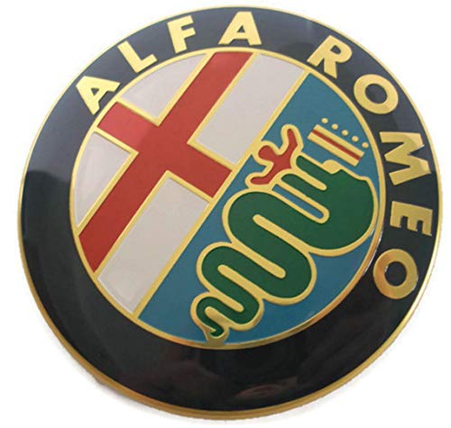 2 emblemas para Alfa Romeo de 74 mm, color dorado, logo de Brera Mito, de metal