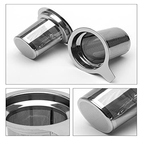 2 Piezas Colador de Té de Acero Inoxidable Filtro de Té con asa Colador de Té Premium Coladores de Té de Malla Fina Colador de Té para Té Suelto para la Mayoría de Tazas y Teteras.