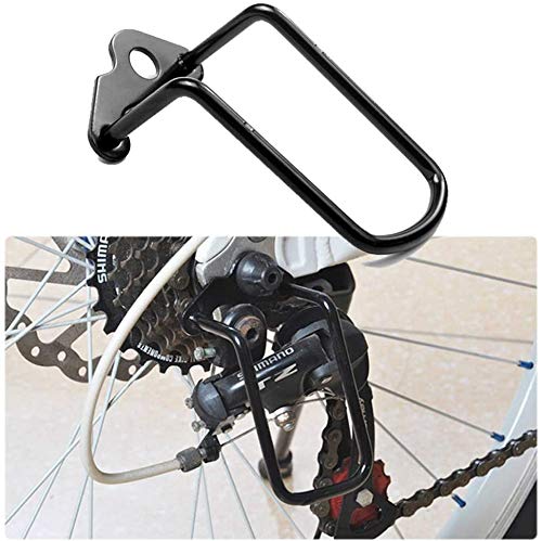 2 piezas de cubierta protectora de desviador trasero de bicicleta, soporte de cuadro de bicicleta ajustable de acero de hierro de 3,2 pulgadas, cubierta protectora de desviador de cadena trasera