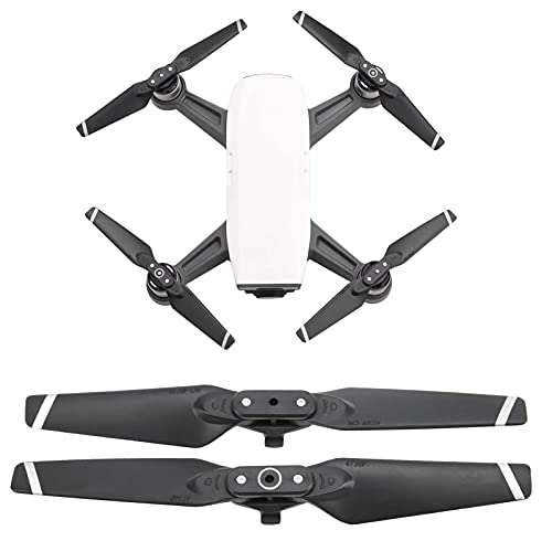 2 Piezas de hélice para dji Spark Drone Cuchillas Plegables de liberación rápida 4730F Accesorios repuestos(Lado Plateado Negro)