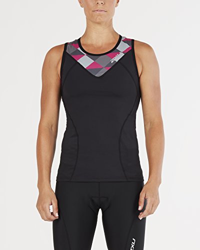 2 x U para Mujer Active Tri-Singlet, Mujer, Color Black/Retro Tri Pink Peacock, tamaño Medium