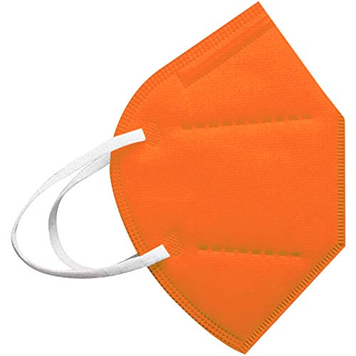 20-100PC Cinco Capas Tela para Adultos Proteccion Contaminacion Trabajo Ciclismo Gimnasio Colores Blanco Negro Rosa Azul Rojo Amarillo Morado Verde (20, Naranja)