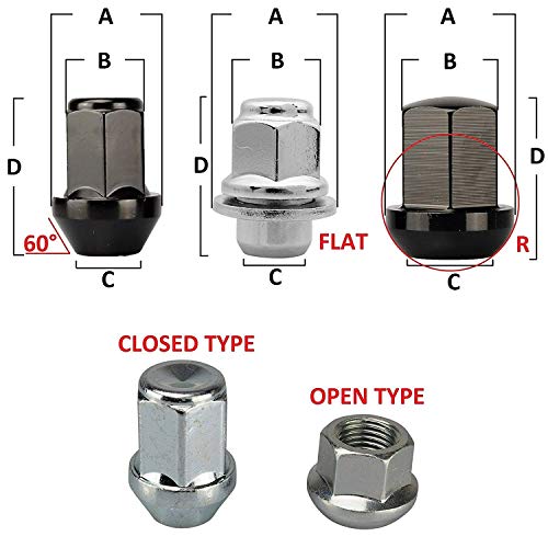 20 Tuercas de la Rueda Tuercas de Rueda Cinc M12x1, 5 Schaftlaenge: 34mm Cono 60° Unión Cono SW19