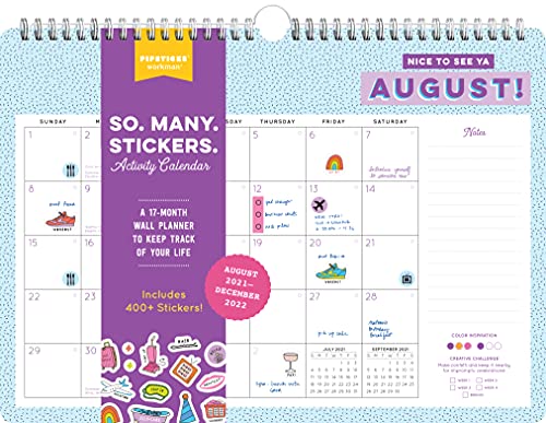 2022 So. Many. Stickers Activity Calendar: A 17-Month Wall Calendar to Keep Track of Your Life (Pipsticks+workman)