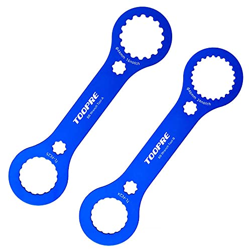 2PCS Herramienta de Llave BB para Bicicleta Llave de Eje Herramienta de reparación de Llave de Bicicleta 44 mm 16 Muesca 46 mm 24 Muesca Soporte Inferior Juego de bielas Instalar Remoción