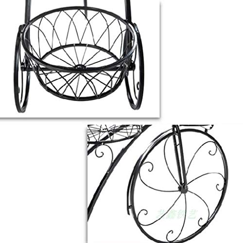 3 niveles de metal adornado Triciclo triciclo Stand Jardín Bicicleta Patio Adorno Rack, Soporte de la planta de bicicleta Jardinera de jardín Para mantener las plantas de maceta ( color : Blanco )