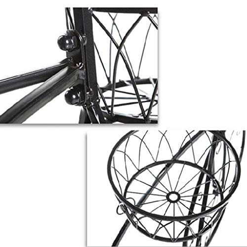 3 niveles de metal adornado Triciclo triciclo Stand Jardín Bicicleta Patio Adorno Rack, Soporte de la planta de bicicleta Jardinera de jardín Para mantener las plantas de maceta ( color : Blanco )