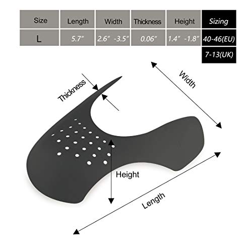 3 Pares de Escudos de Zapatos para Hombre, Prevendedores de Pliegues Abolladura de Zapatillas de Deporte Zapatos para Hombres 7-12, 3 Colores Protector para Contra Las Arrugas de Los Zapatos