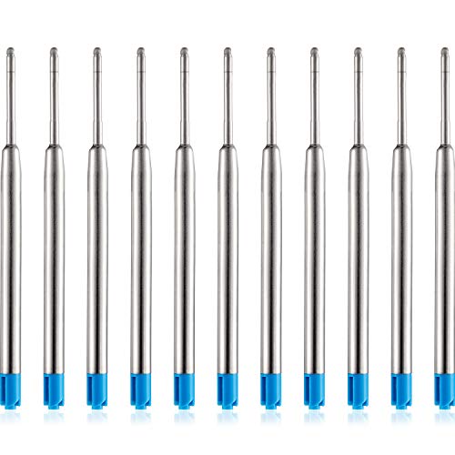 30 Piezas de Recambio de Bolígrafos de Bola Reemplazable Relleno de Metal de Pluma Recambios de Bolígrafos de Punta de Boda de Escritura (Azul)