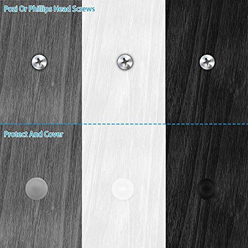 360 tapas de tapa de tornillo Pozi cabeza de plástico para la mayoría de tornillos Phillips (blanco, gris, negro)