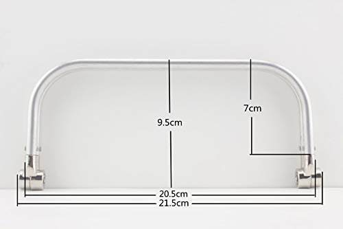 3dancraftit 8 "níquel de plata aluminio tubular bisagra interna doctor bolsa marco monedero marco para la fabricación de bolsas Z20