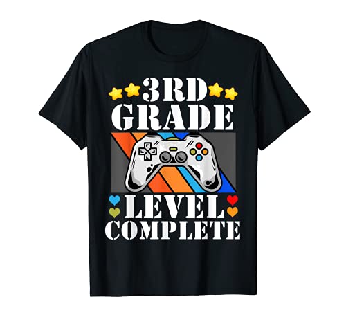 3rd Grado Graduación 2021 Video Gamer Tercer Grado Para Niños Camiseta