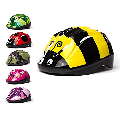 3StyleScooters® SafetyMAX® Casco para Niños - 6 Diseños Increíbles Bicicleta y Patinete - Cinta Ajustable - Opciones para Niños de 3 a 11 Años