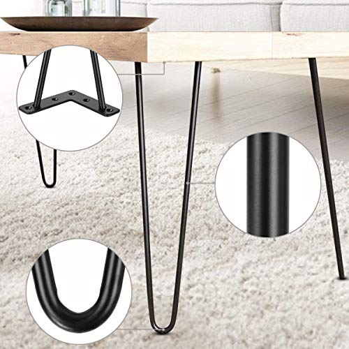 4 Patas A Horquilla para Mesa, Pata de Mesa de Metal de Estilo Moderno Muebles Artesanales DIY Pata Mesa Horquilla Para Sillas de Mesa de diferentes Oficina En Casa Negro 30 cm