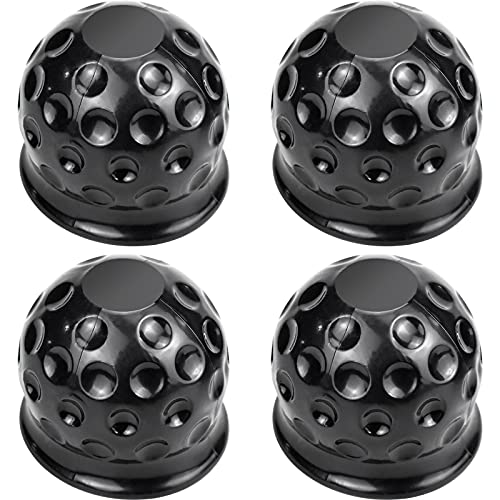 4 Pcs Remolque Cubierta de Bola de Goma Negra Tapa Bola Remolque Caucho Tapon Protector Bola Remolque Cubierta de Bola de Remolque Barra de Remolque Cubierta de Bola para Coches