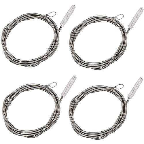 4 Piezas Cepillo Flexible Limpieza Tuberias, Limpieza de Tuberías Largas, Cepillo para Frigorífico, Cepillos de Limpieza de Tubos Desagüe Cocina de Acero Inoxidable, para Cocina, Frigorífico (150 CM)