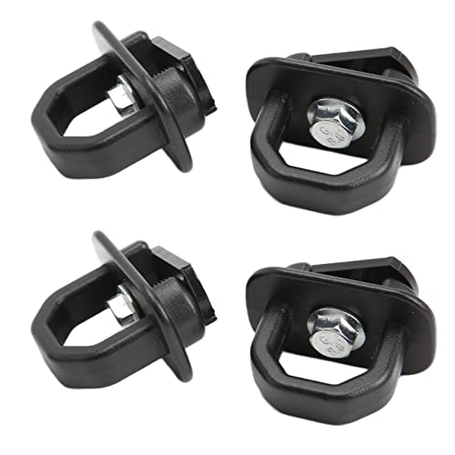 4 piezas de anclaje de pared lateral para cama de camión, reemplazo extraíble retráctil para Chevy Silverado 2007-2021 （4 x anclaje de pared lateral& 2 x Junta y 1 x Llave）