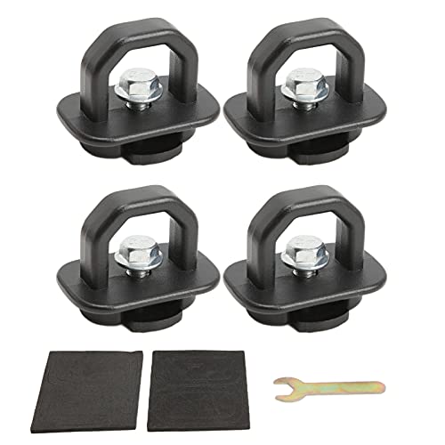 4 piezas de anclaje de pared lateral para cama de camión, reemplazo extraíble retráctil para Chevy Silverado 2007-2021 （4 x anclaje de pared lateral& 2 x Junta y 1 x Llave）