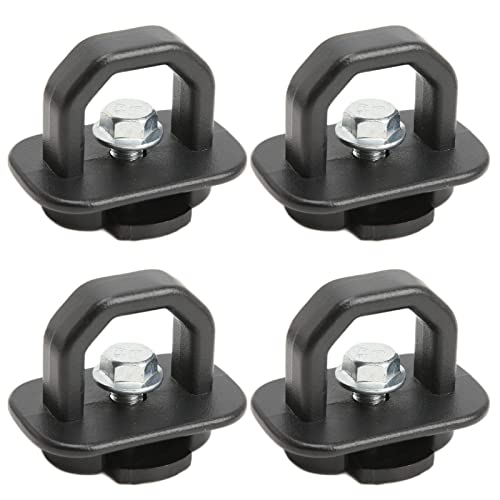 4 piezas de anclaje de pared lateral para cama de camión, reemplazo extraíble retráctil para Chevy Silverado 2007-2021 （4 x anclaje de pared lateral& 2 x Junta y 1 x Llave）